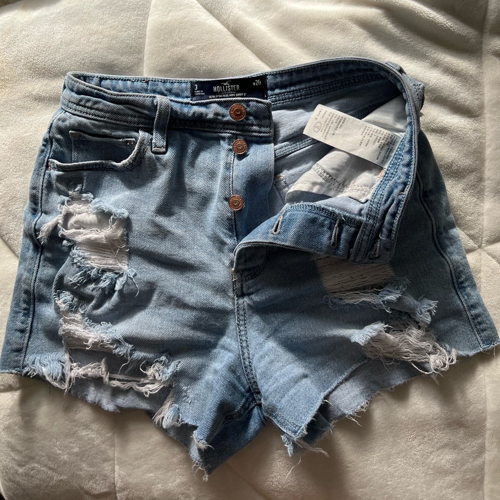Hollister button up mom shorts